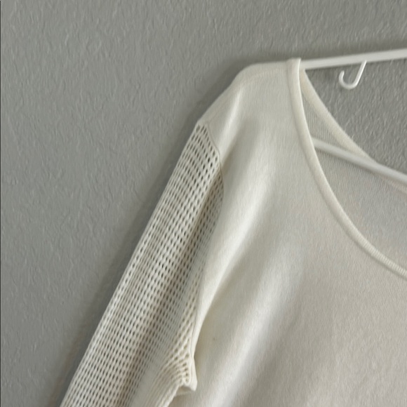 Express Cream Long Sleeve Sweater - Picture 2 of 4